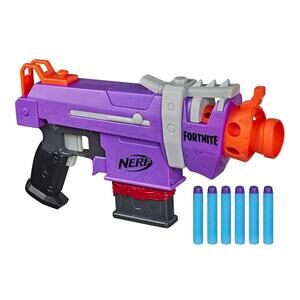 Nerf Fortnite SMG-E Blaster Motorized Dart Blasting Official Elite Darts & Clip